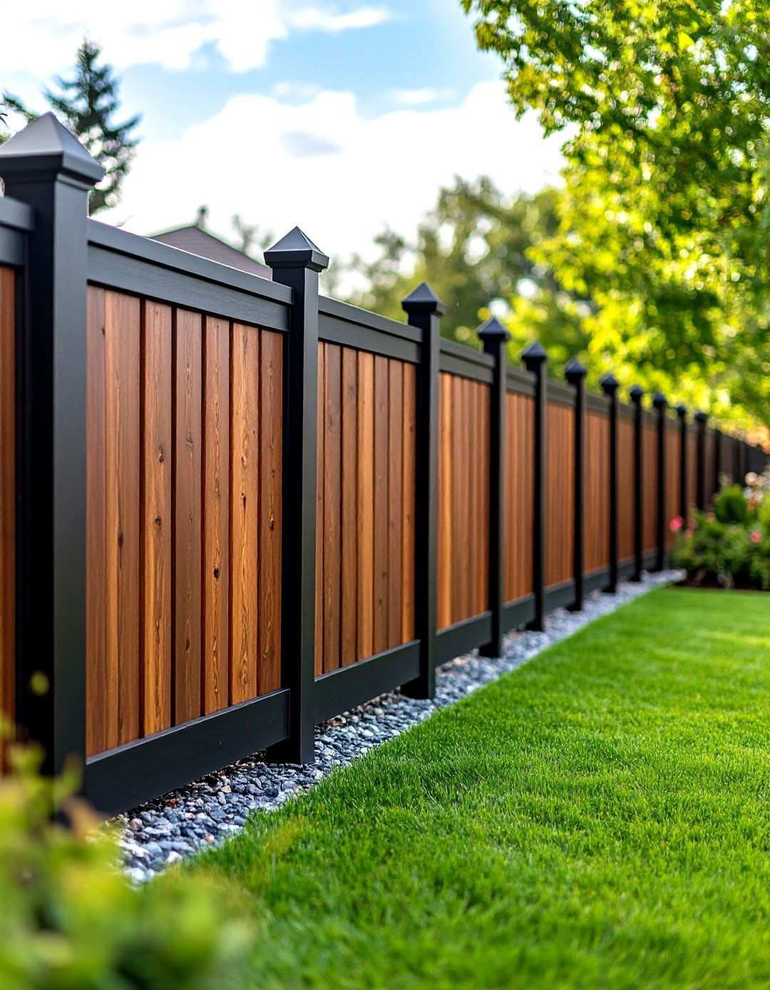 Luxurious Brown and Black Elite Combination - 24 Vinyl Fence Colors