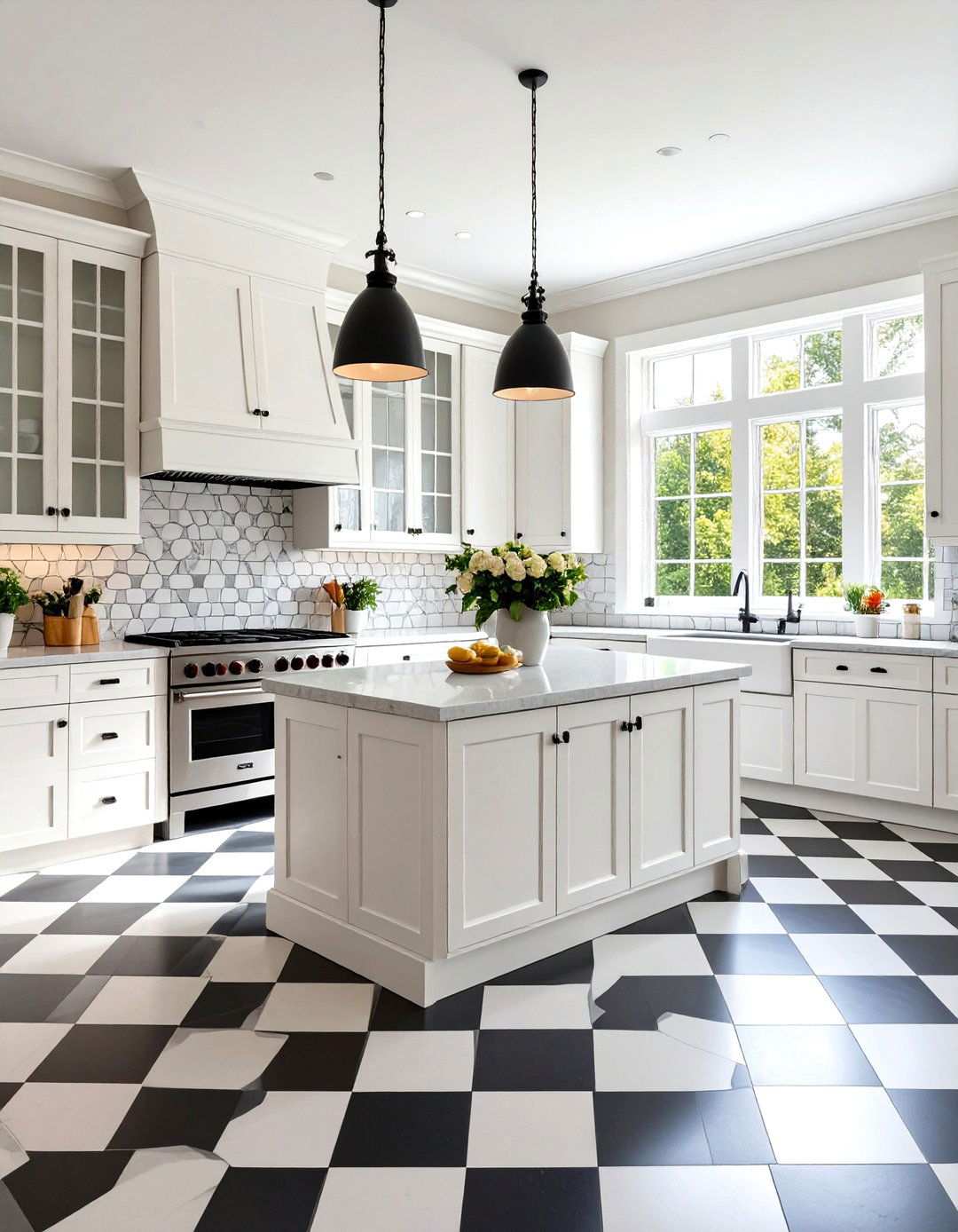 Luxury Checkered Kitchen Backsplash Extension - 24 Kitchens With Checkered Floors