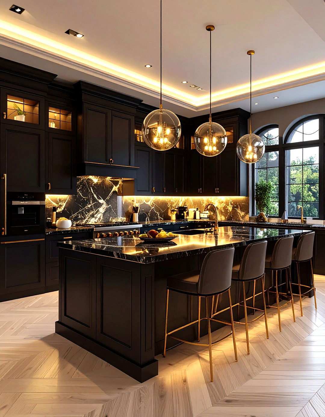 Luxury Elegant Kitchen Theme - 24 Kitchen With Black Appliances