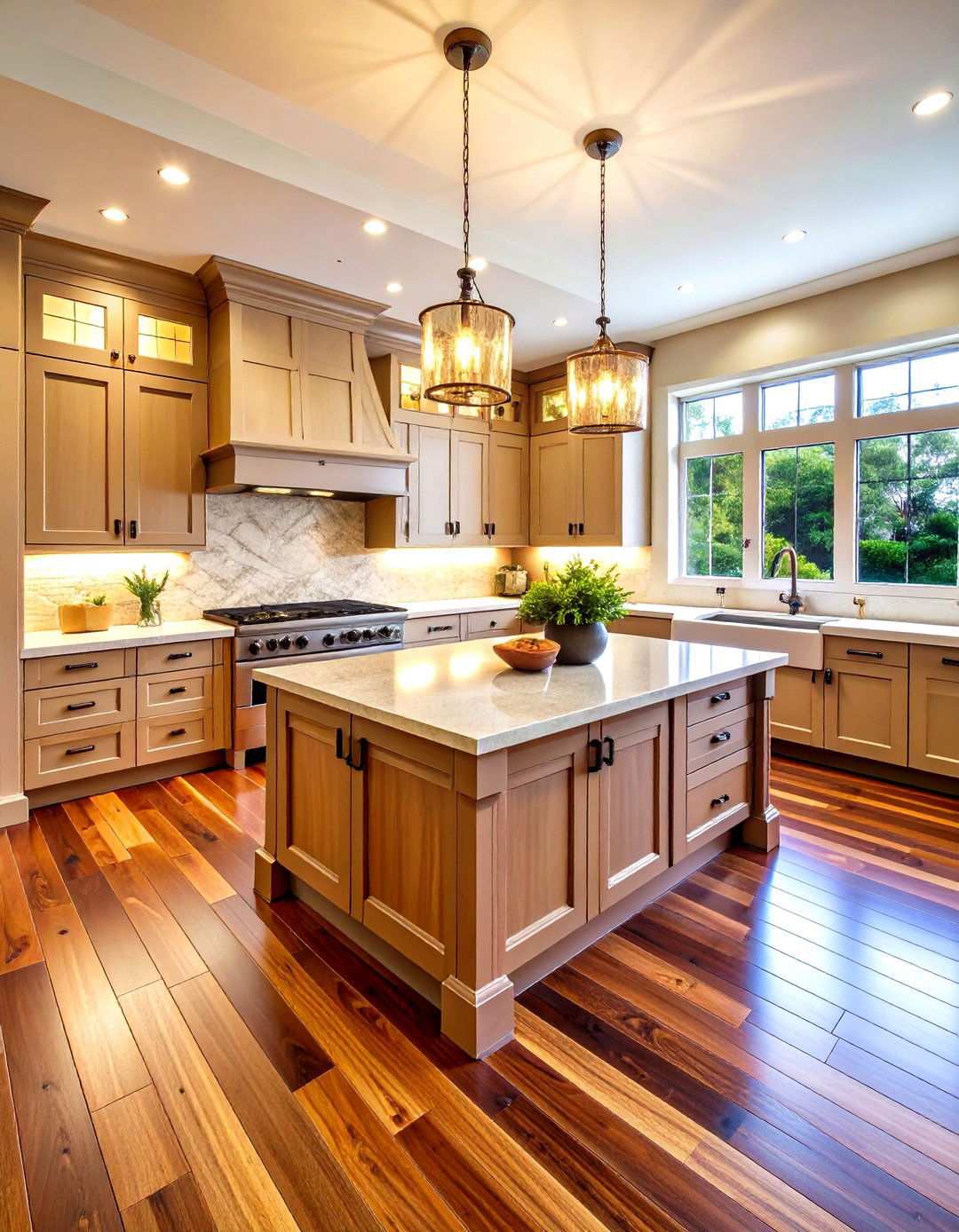 Luxury Gourmet Exotic Hardwood Kitchen - 24 Kitchens With Wood Floors