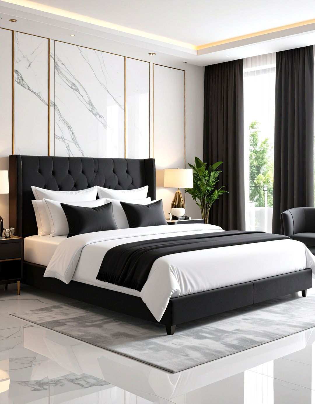 Luxury Hotel Suite Bedroom - 24 red black and white bedroom ideas