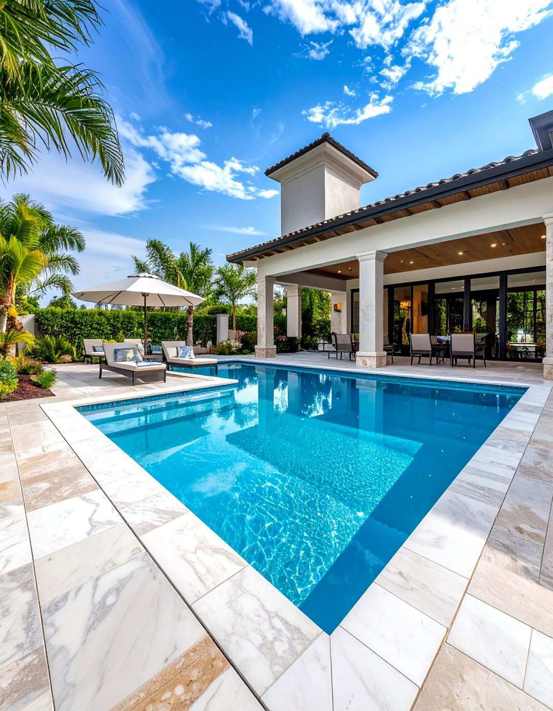Luxury Pool Deck Enhancements - 24 White Rock Landscaping Ideas