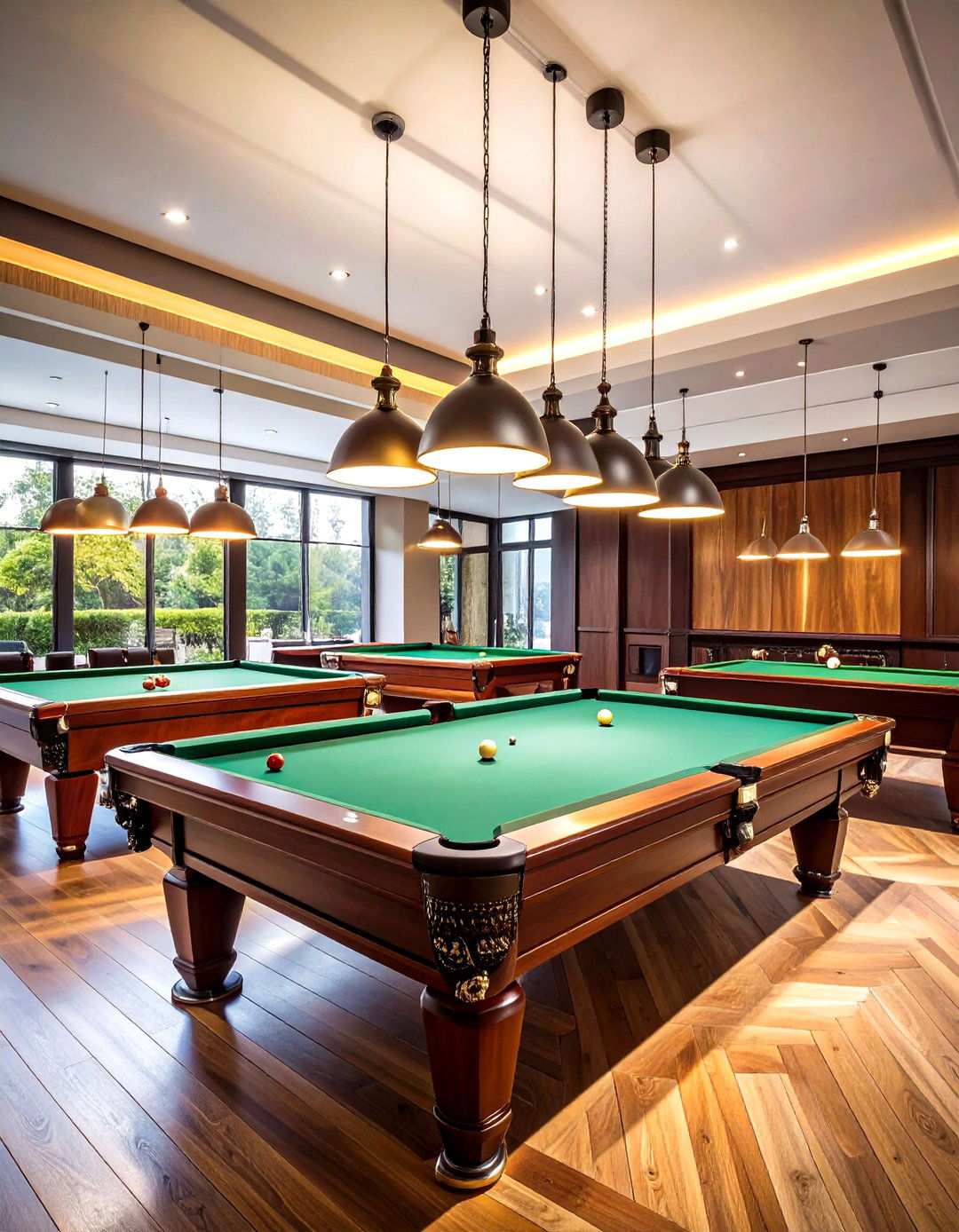 Luxury Pool Hall with Professional Tables - 24 Luxury Man Cave Ideas
