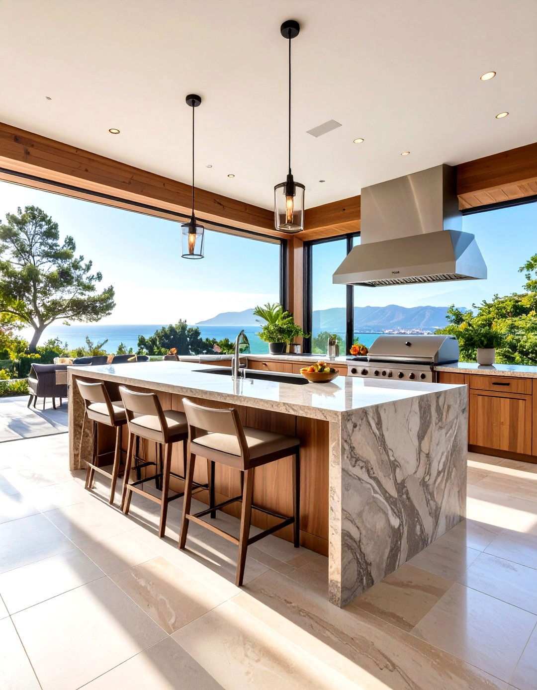 Luxury Resort Island - 24 Outdoor Kitchen Island Ideas