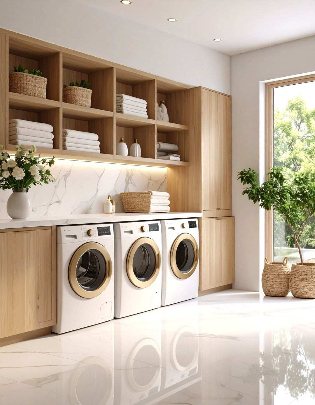 Luxury Spa Inspired Retreat - 24 Laundry Closet Ideas