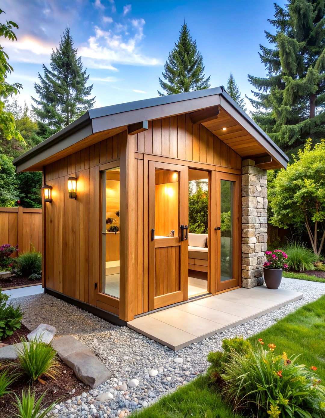 Luxury Spa Style Outhouse with Premium Amenities - 24 Outhouse Design Ideas