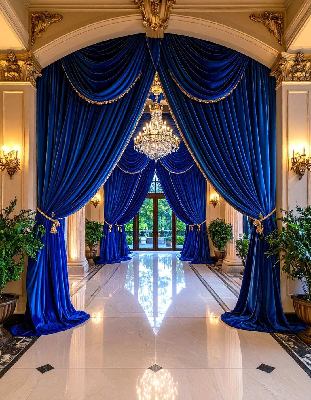 Luxury Velvet Draping Entrance - 24 Wedding Entrance Ideas