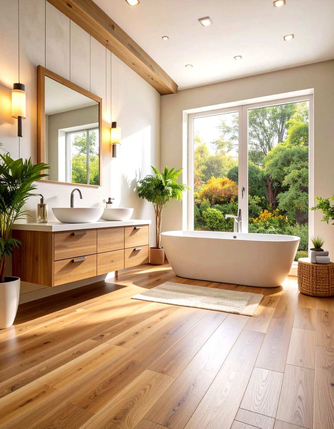 Luxury Vinyl Wood Look Planks - 24 Small Bathroom Flooring Ideas