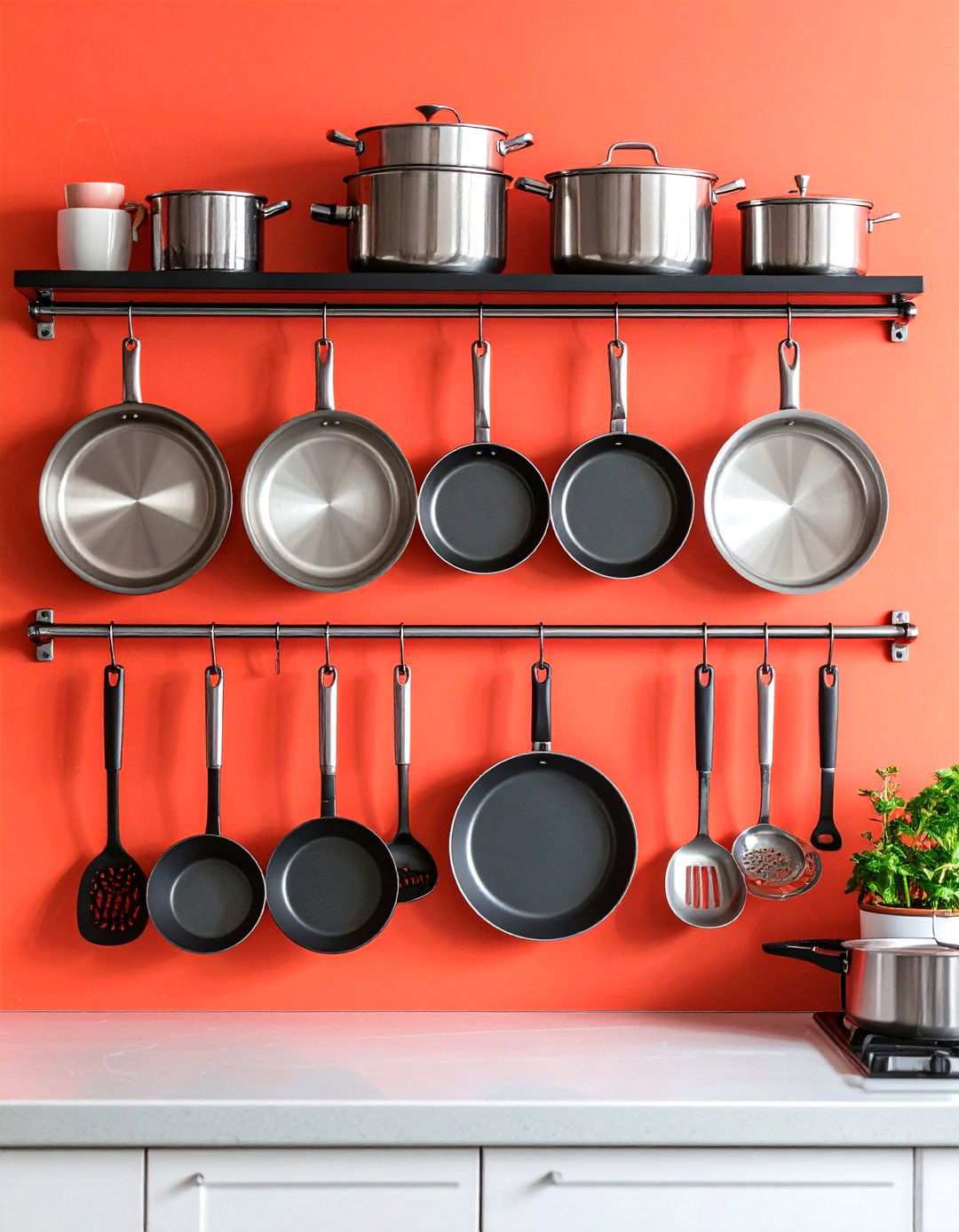 Magnetic Strip Solutions - 24 Pots and Pans Storage Ideas