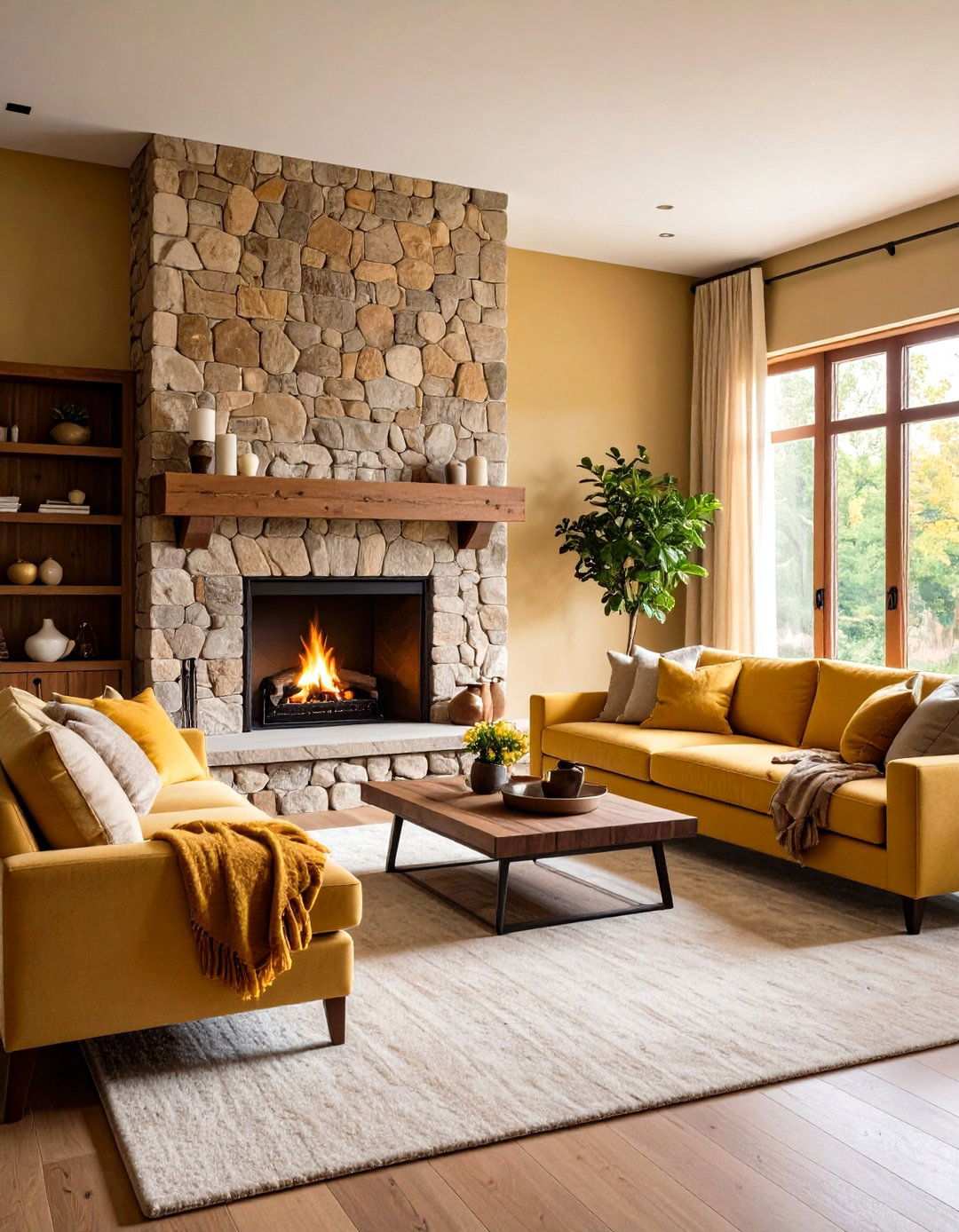 Magnolia Living Room with Fireplace - 24 Magnolia Living Room Ideas