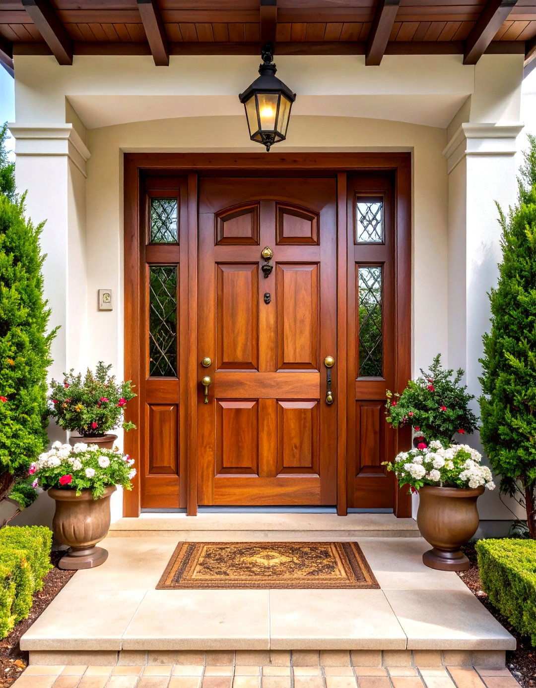 Mahogany Spanish Colonial Door - 24 Spanish Style Front Door Ideas
