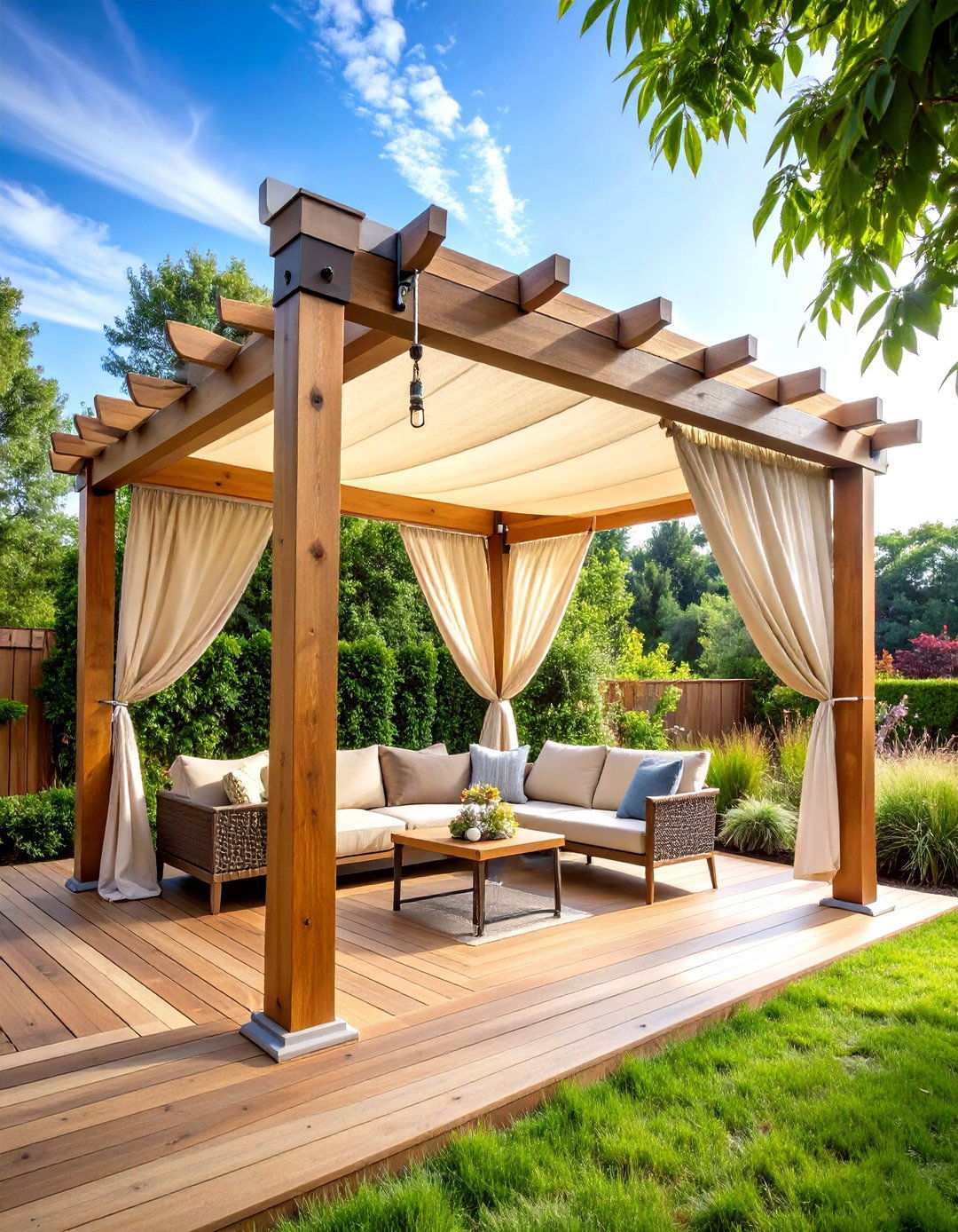 Manual Retractable Pergola Canopies - 24 Pergola Shade Ideas