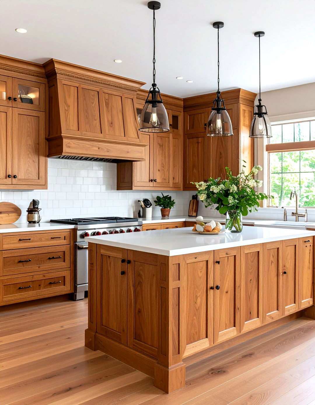 Maple Cabinets with Coffee Glaze and Warm Undertones - 24 Maple Kitchen Cabinets Ideas