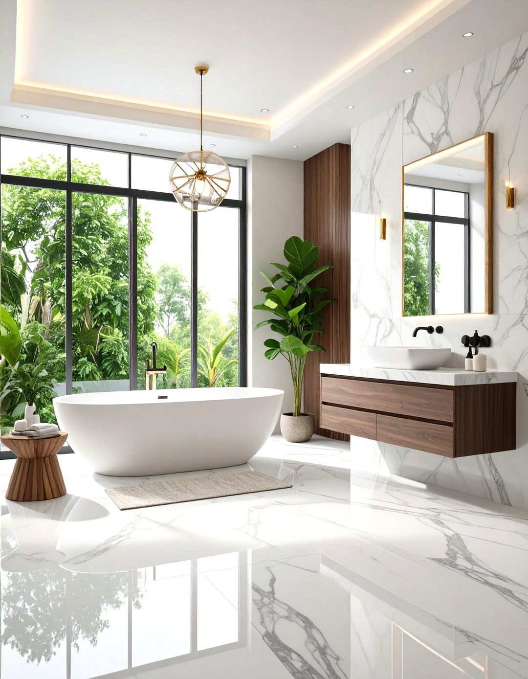 Marble Countertop Bathroom Luxury - 24 Masculine Bathroom Ideas
