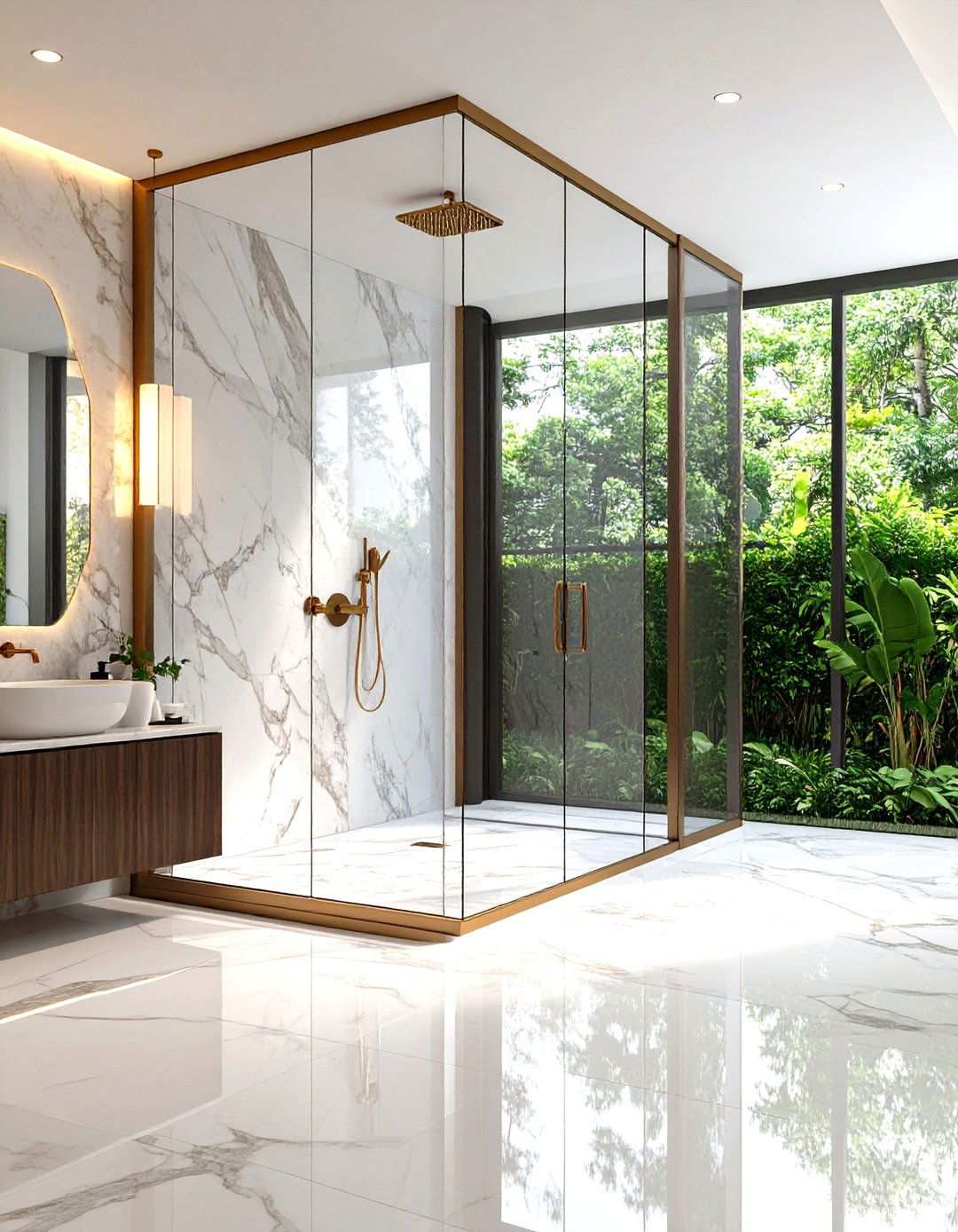 Marble Wet Room Modern Luxury - 24 Marble Bathroom Ideas