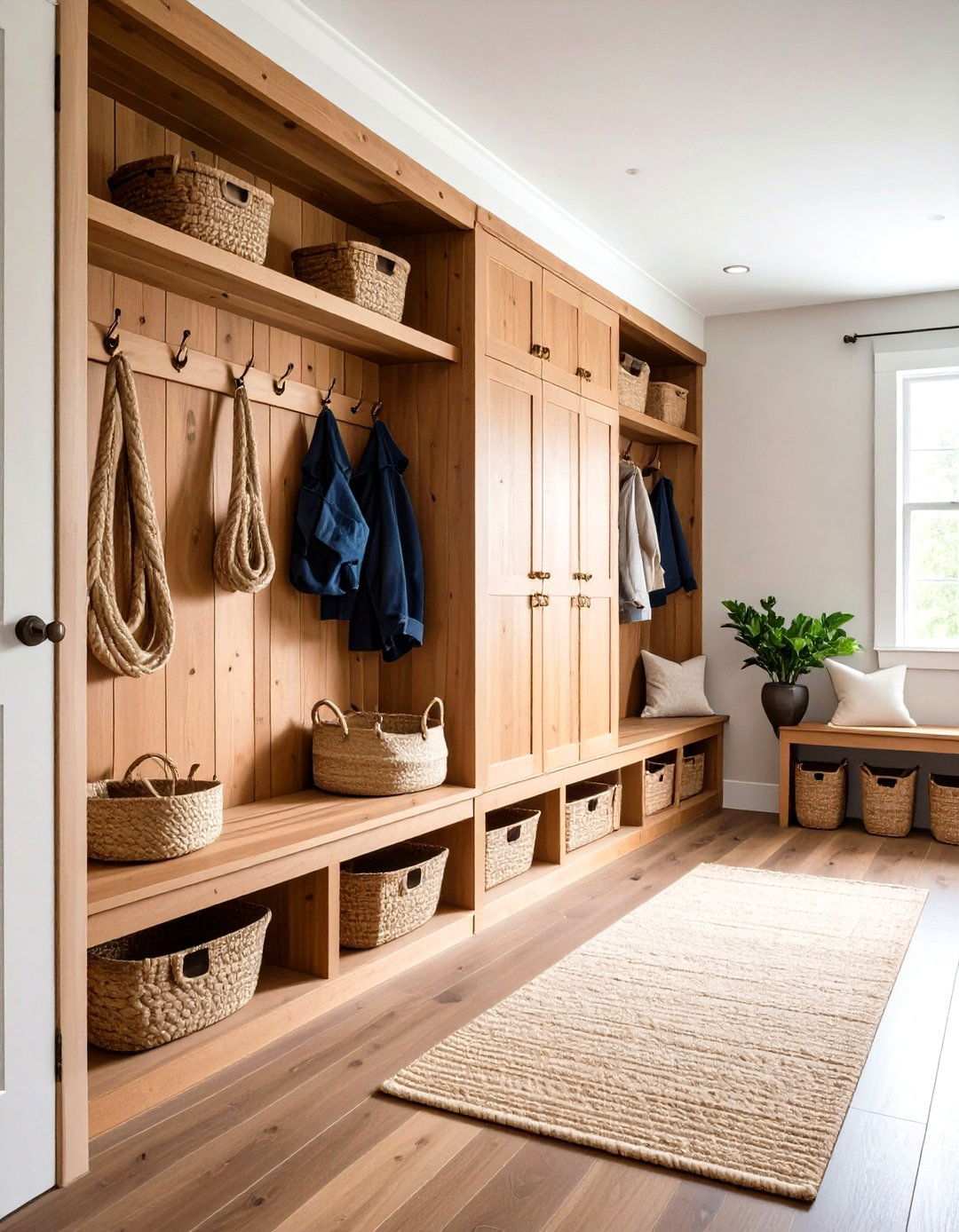 Marina Dock Inspired Mudroom - 24 Nautical Decor Ideas
