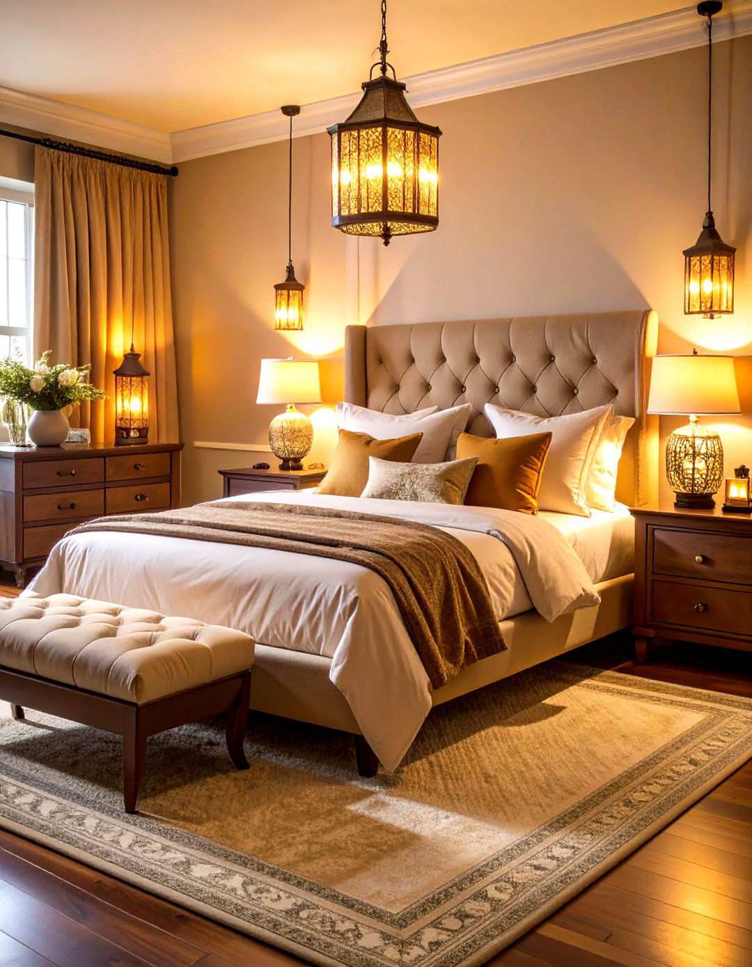 Master Bedroom Romantic Ambiance - 24 Lantern Decor Ideas
