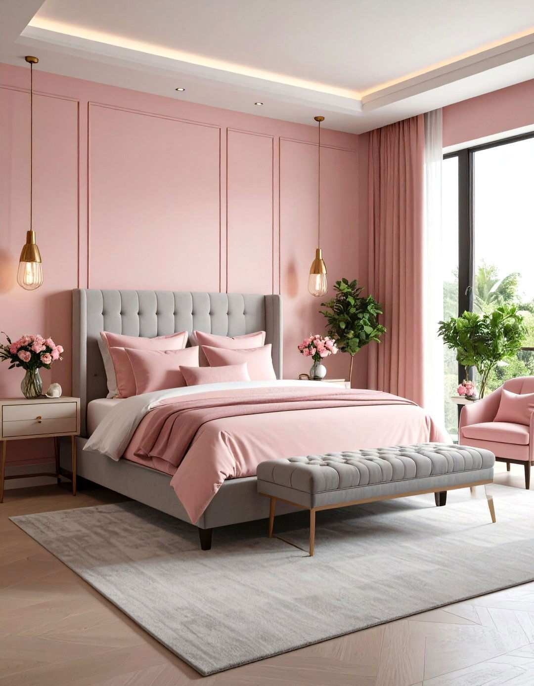Master Bedroom Suite Coordination - 24 Pink and Grey Bedroom Ideas