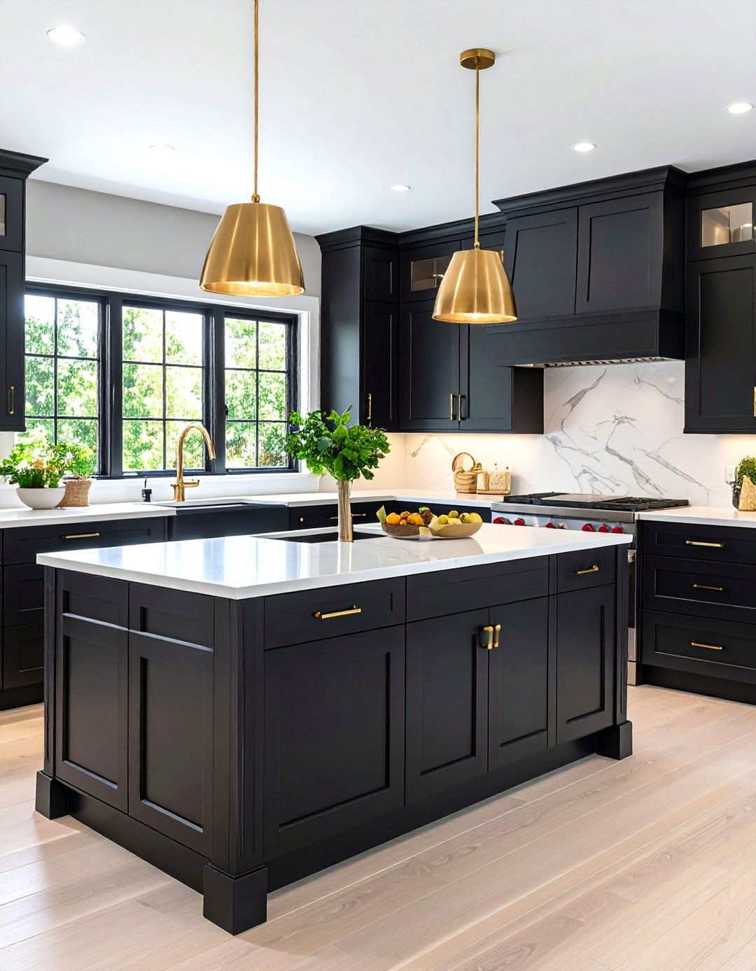 Matte Black Contemporary Kitchen Cabinets - 24 Kitchen Cabinet Color Ideas