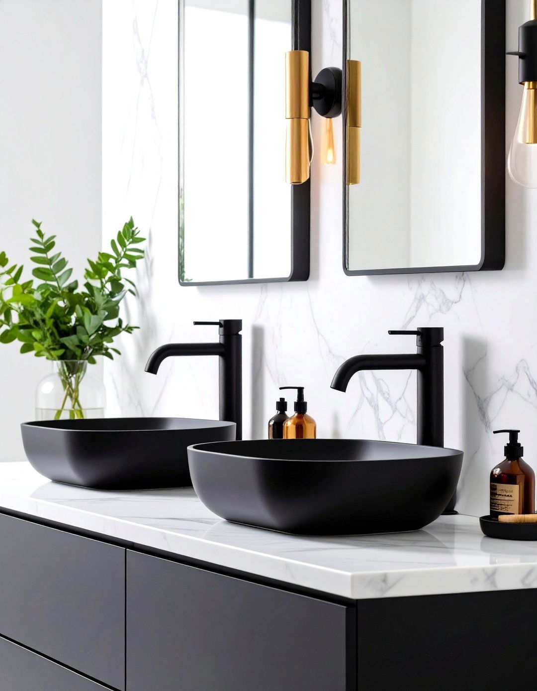 Matte Black Fixtures With Contemporary Sophistication - 24 Spa Like Bathroom Ideas