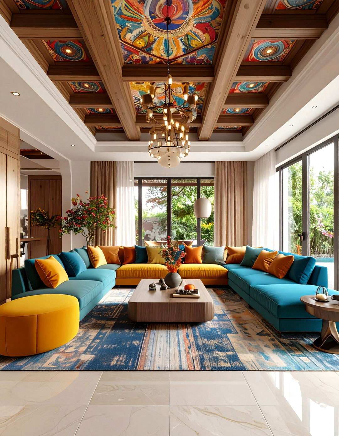 Maximalist Ceiling Design Living Room - 24 Maximalist Living Room Design Ideas