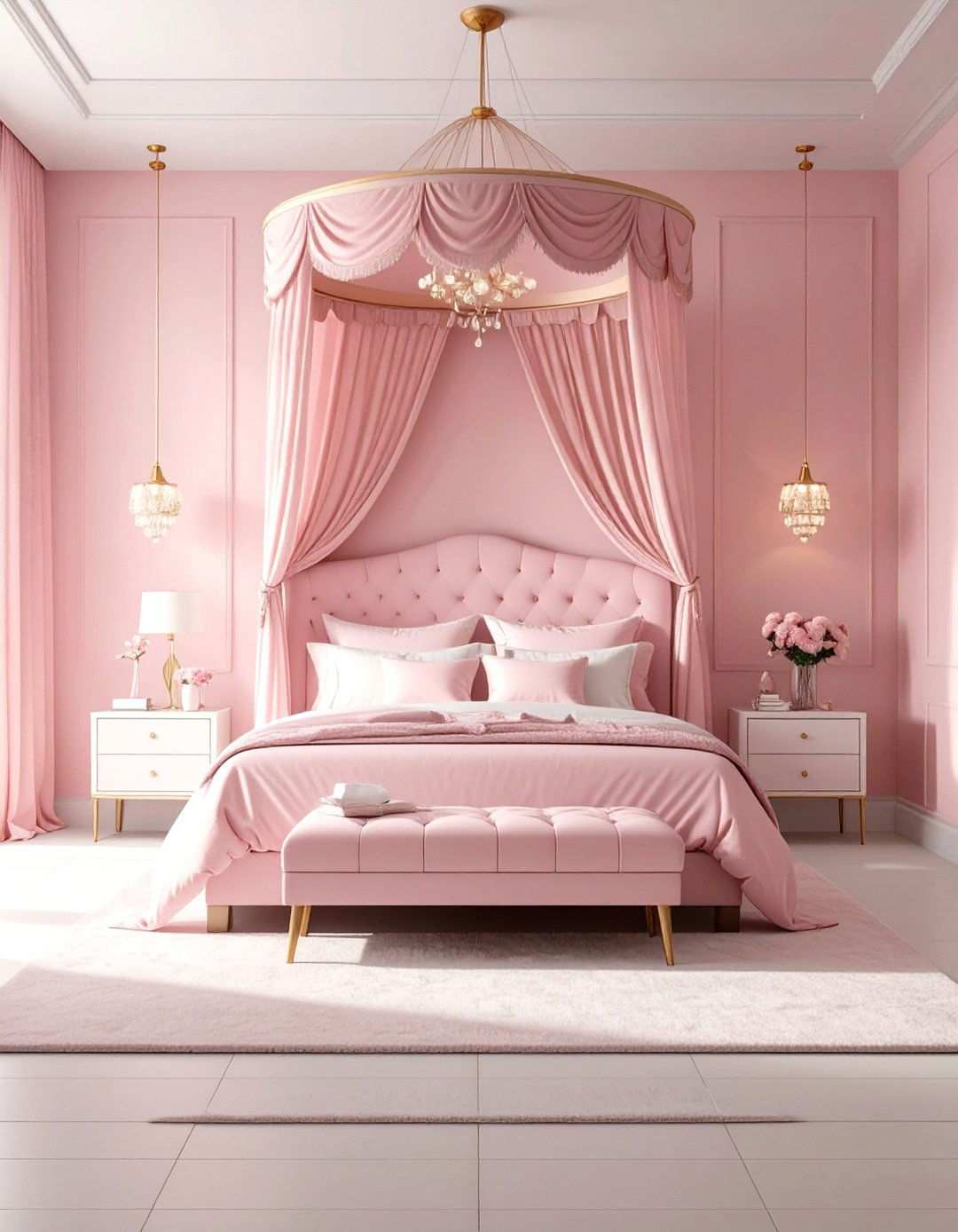 Maximalist Pink Wonderland - 24 Pink and White Bedroom Ideas