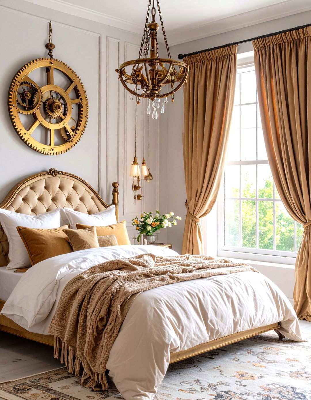 Mechanical Window Treatments - 24 Steampunk Bedroom Ideas