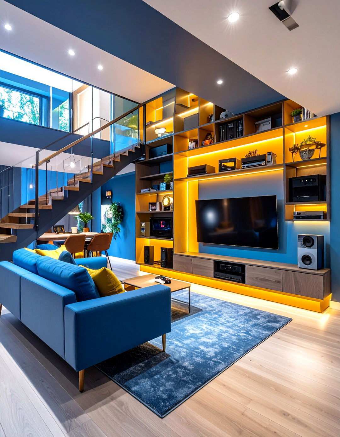 Media Entertainment Center Setup - 24 Under Stair Storage Ideas