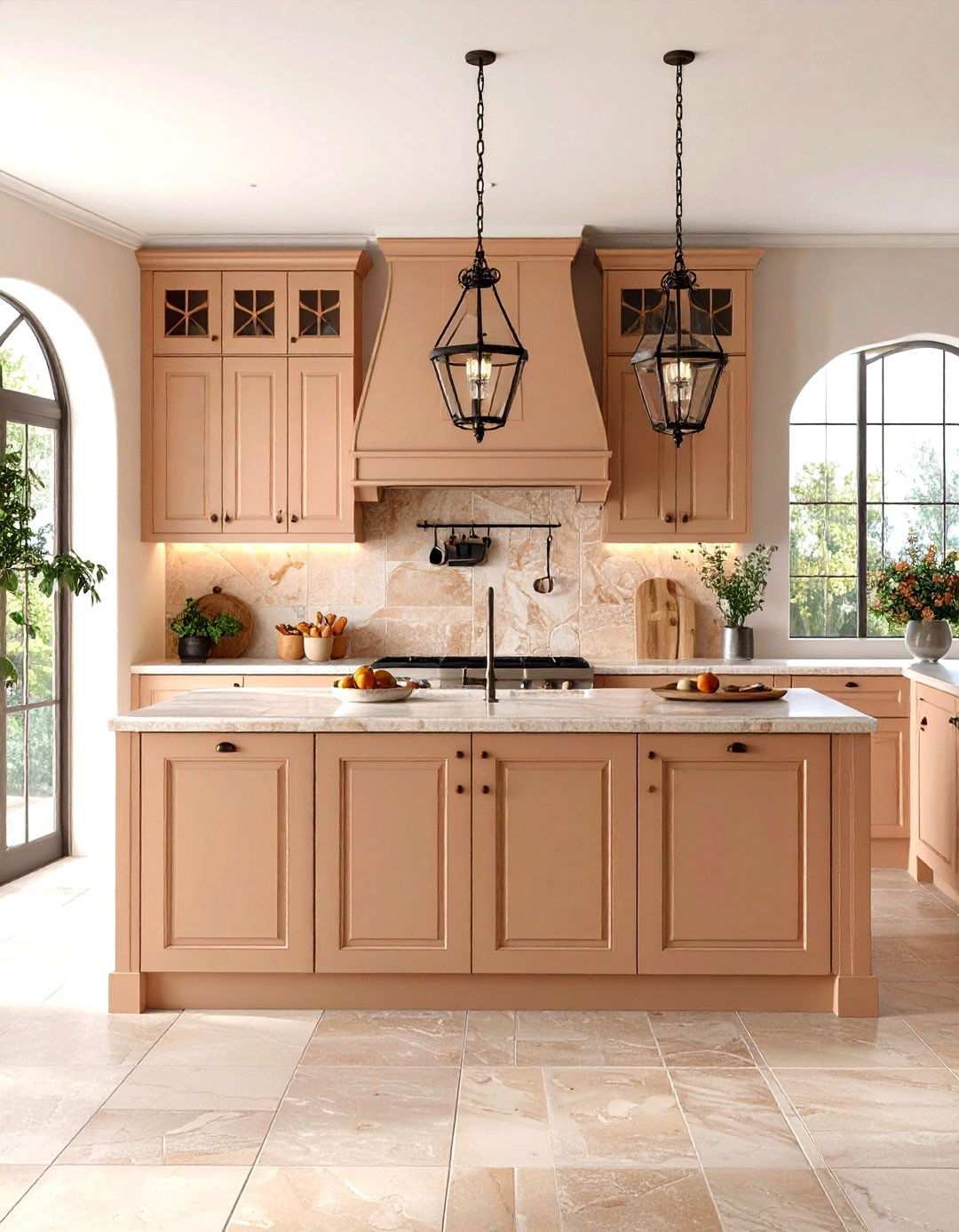 Mediterranean Beige Kitchen Theme - 24 Kitchens With Beige Kitchen Cabinets