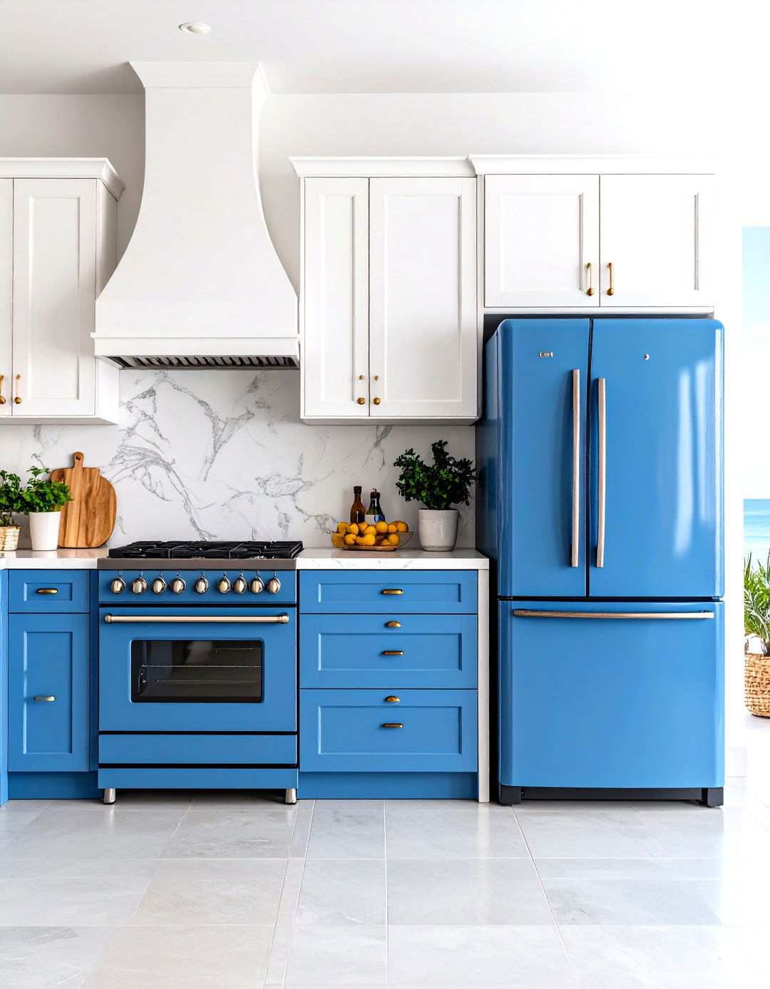 Mediterranean Blue Collections - 24 Kitchen With Colored Appliances Ideas