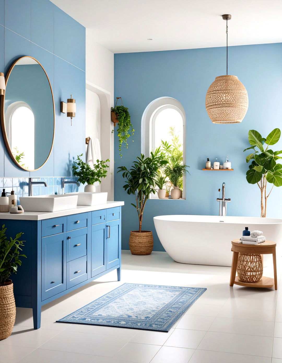 Mediterranean Blue Tile Schemes - 24 Spanish Style Bathroom Ideas