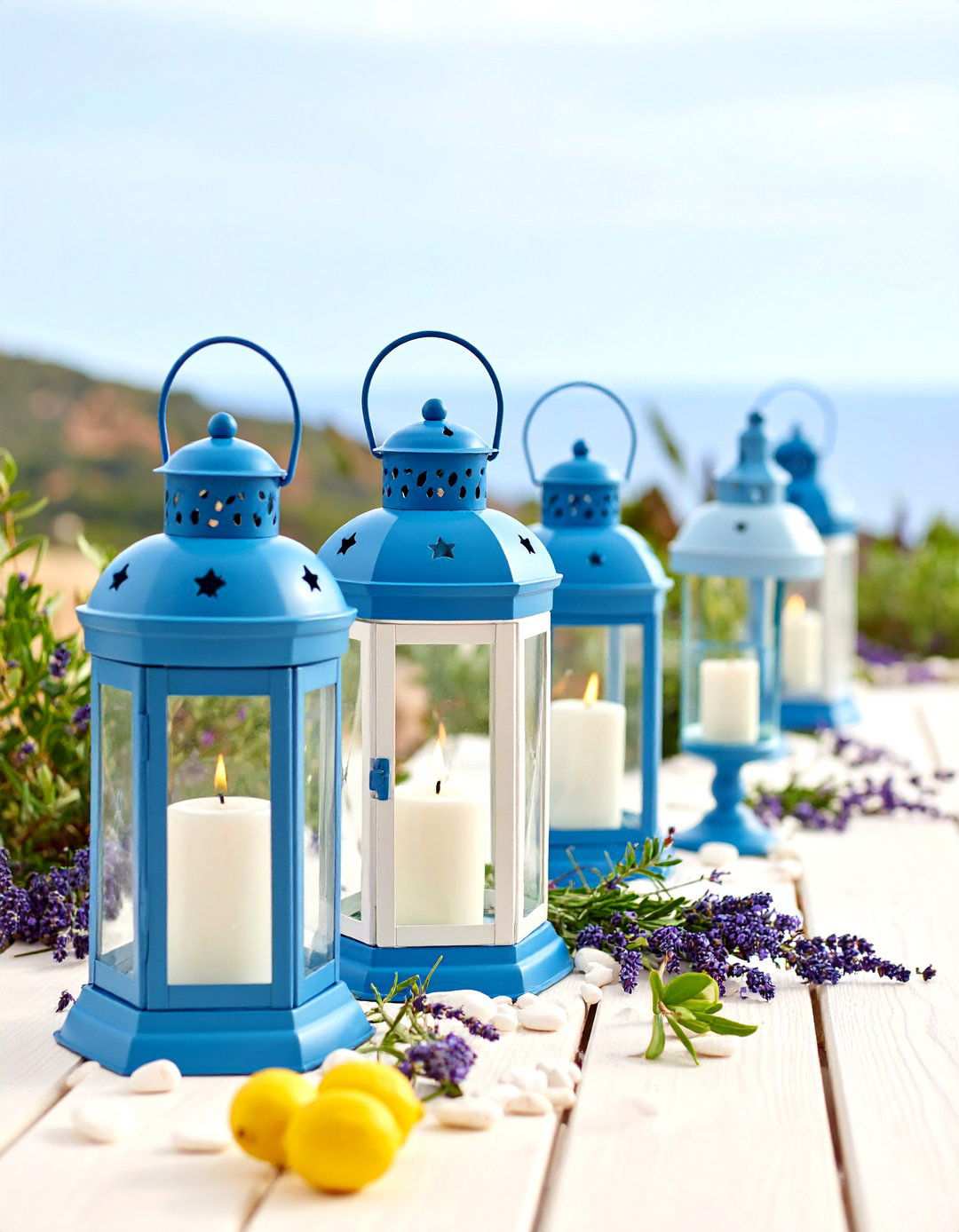 Mediterranean Coastal Lantern Collection - 24 Lantern Centerpiece Ideas