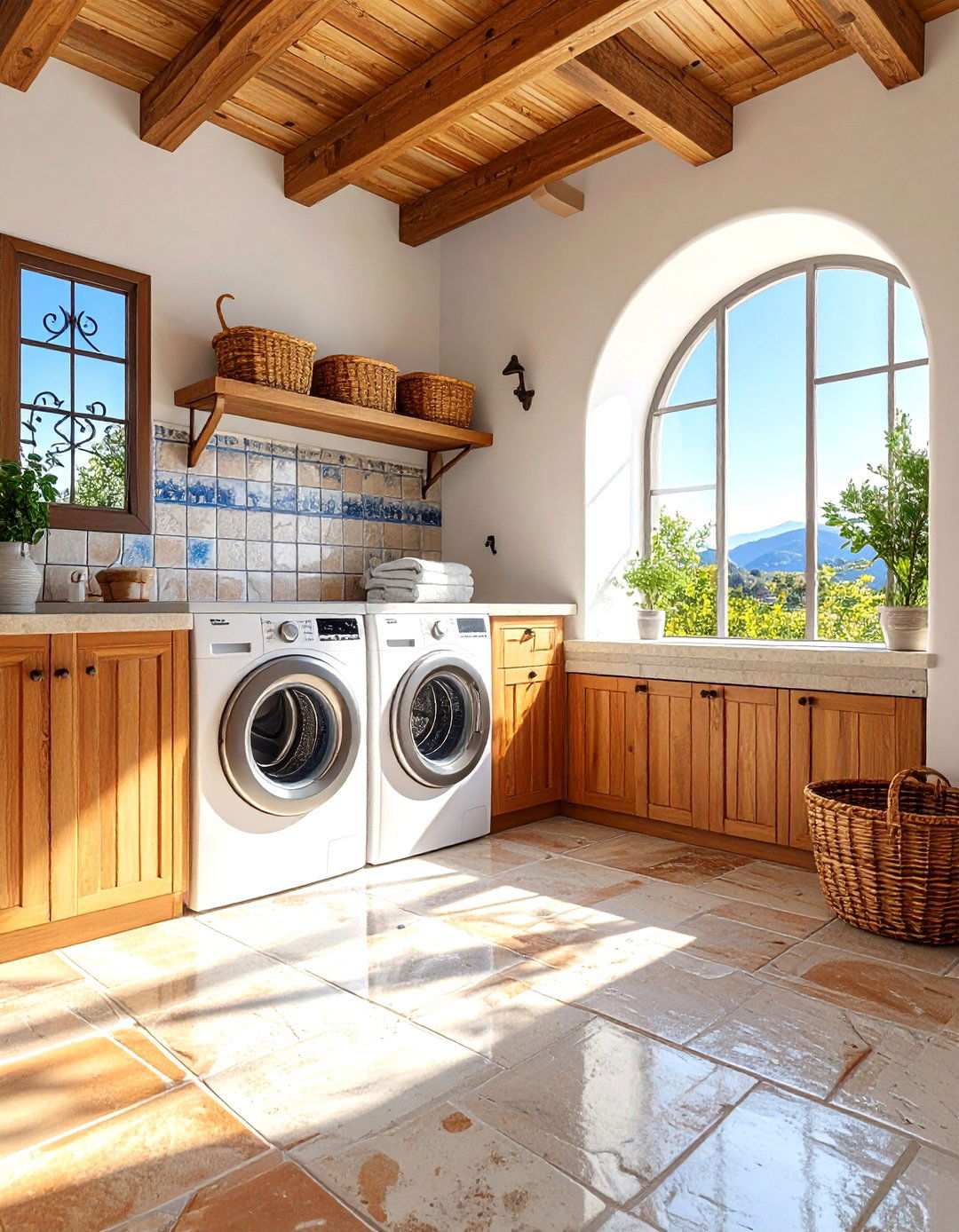 Mediterranean Coastal Style - 24 Modern Laundry Room Ideas