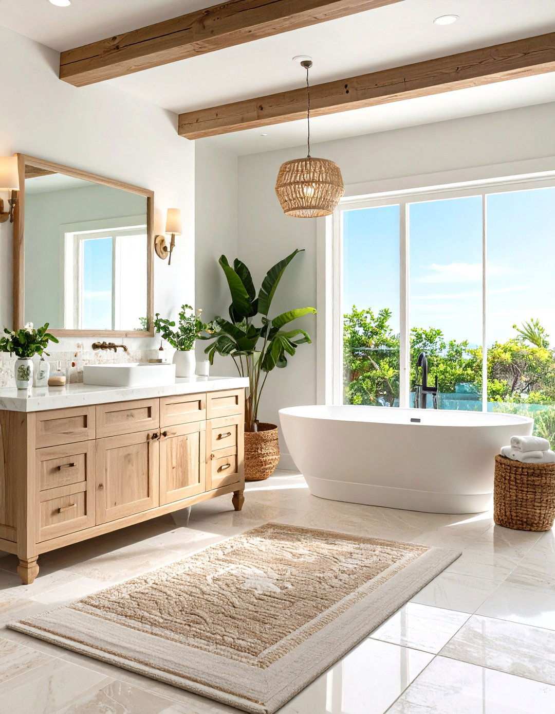 Mediterranean Coastal Style - 24 Small Master Bathroom Ideas