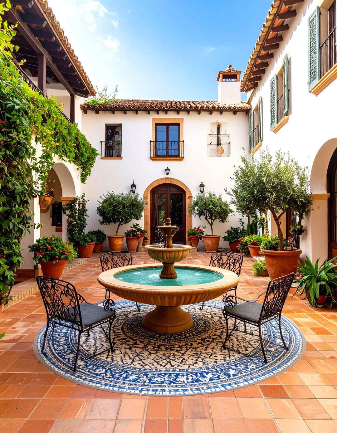 Mediterranean Courtyard Patio Style - 24 townhouse patio ideas