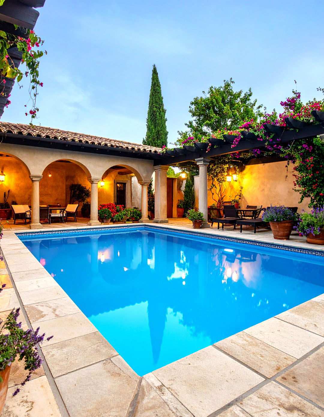 Mediterranean Courtyard Retreat - 24 Pool Patio Ideas