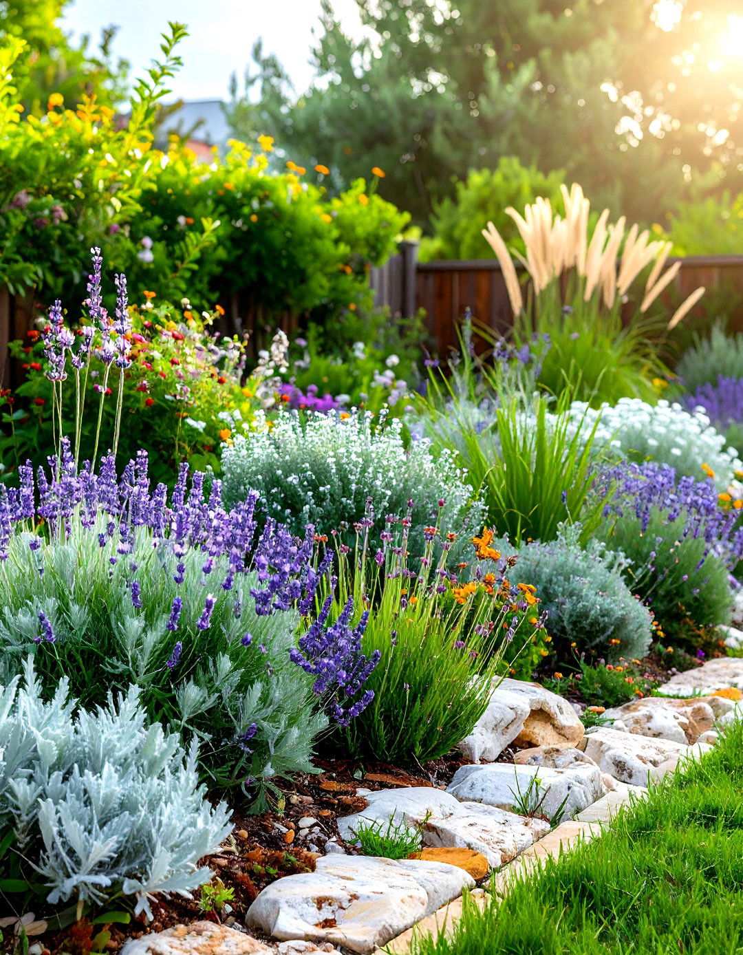Mediterranean Drought Tolerant Bed - 24 Perennial Flower Bed Ideas