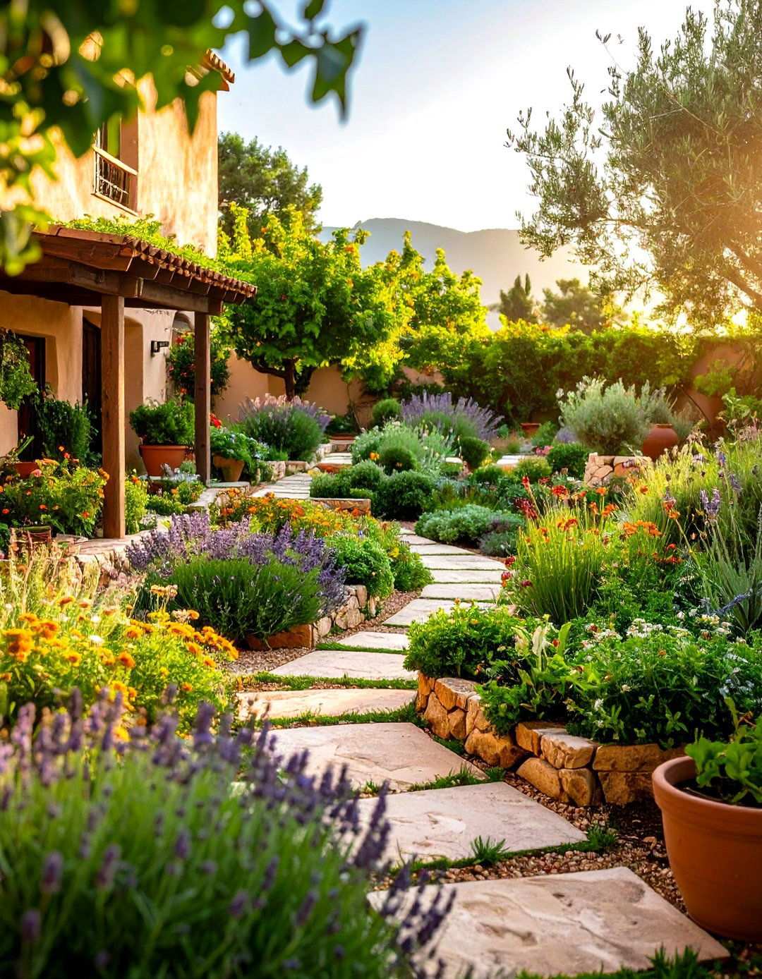 Mediterranean Herb Garden - 24 Rock Garden Ideas