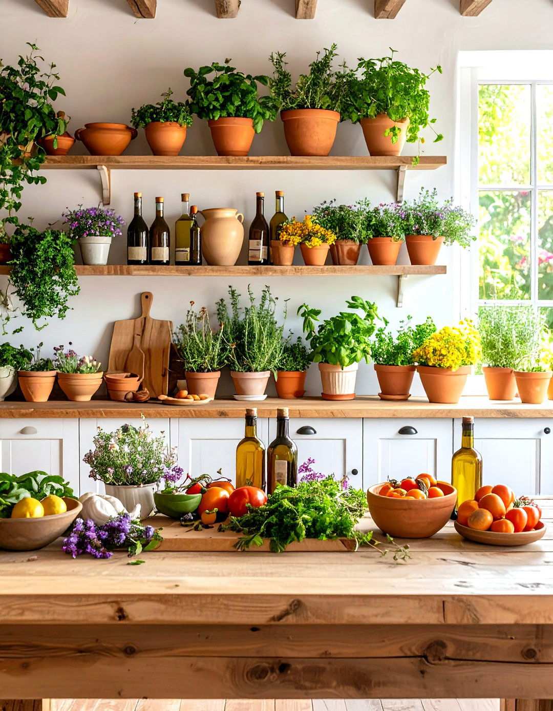 Mediterranean Herb Garden Kitchen - 24 Shelf Decor Ideas