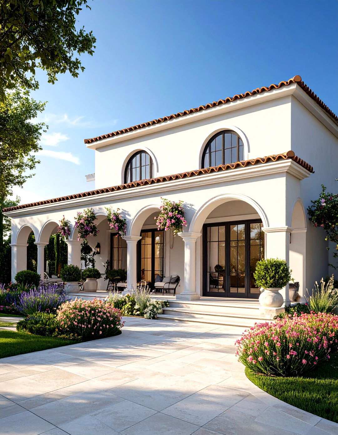 Mediterranean Light Grey Influence - 24 Light Grey House With White Trim Design Ideas