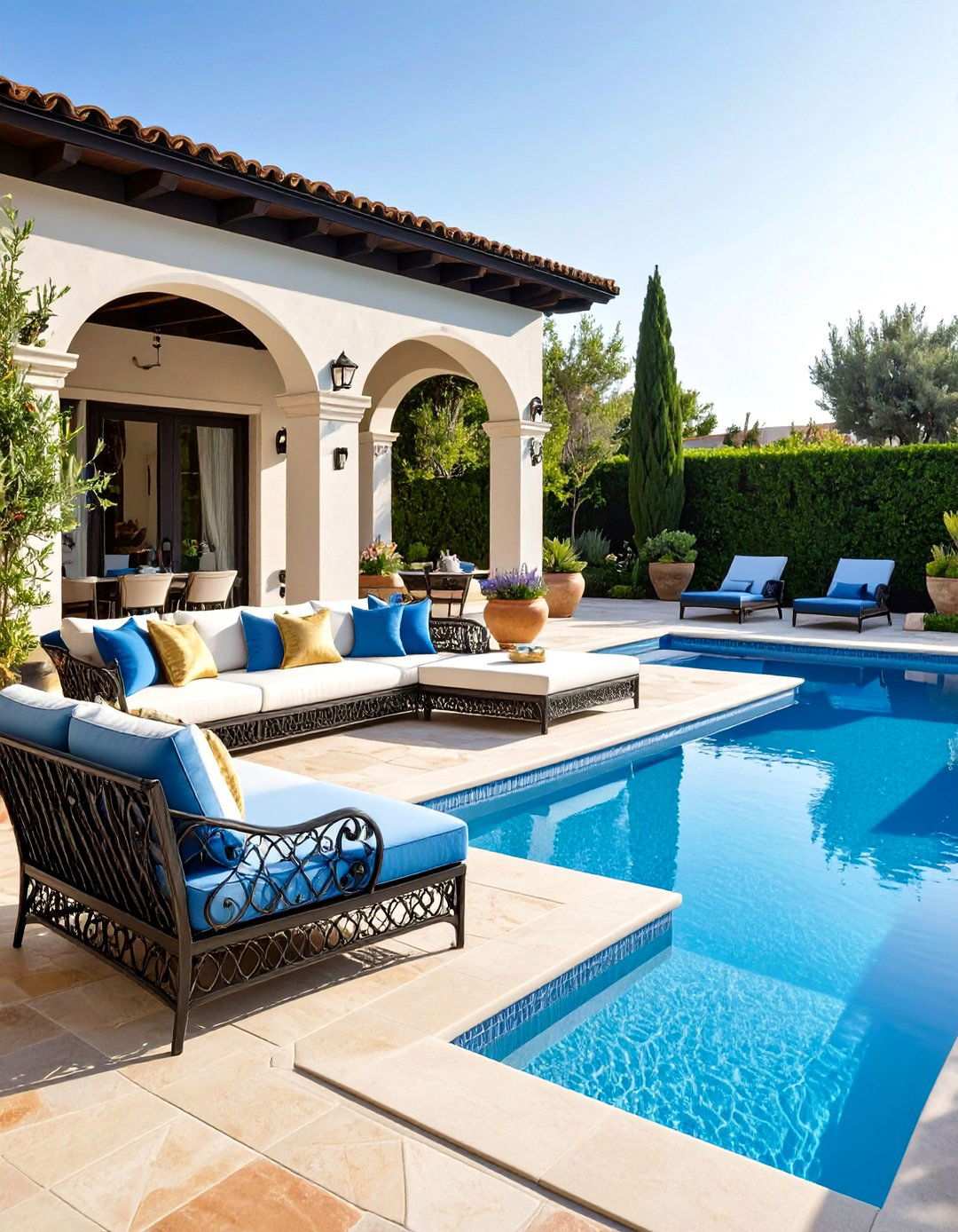Mediterranean Pool Enclosure Retreat - 24 Lanai Porch & Patio Designs