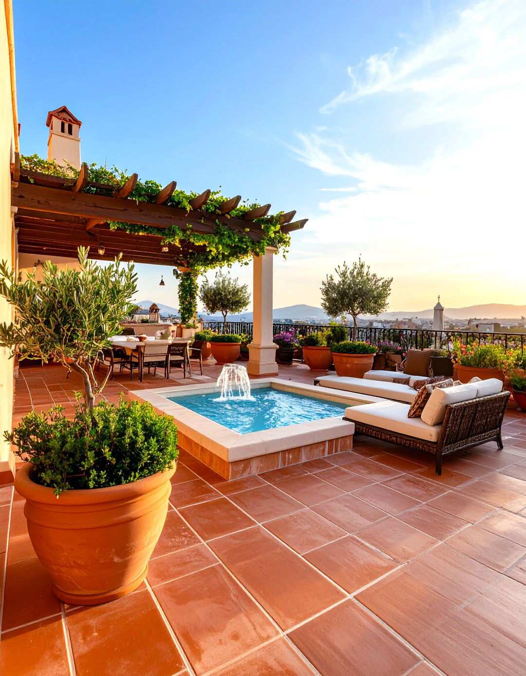 Mediterranean Rooftop Oasis - 24 Rooftop Deck Ideas