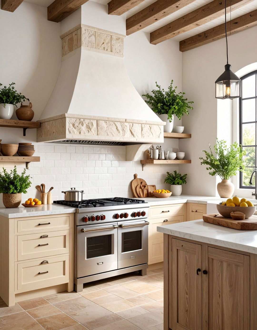 Mediterranean Stone and Plaster Hood - 24 Range Hood Ideas