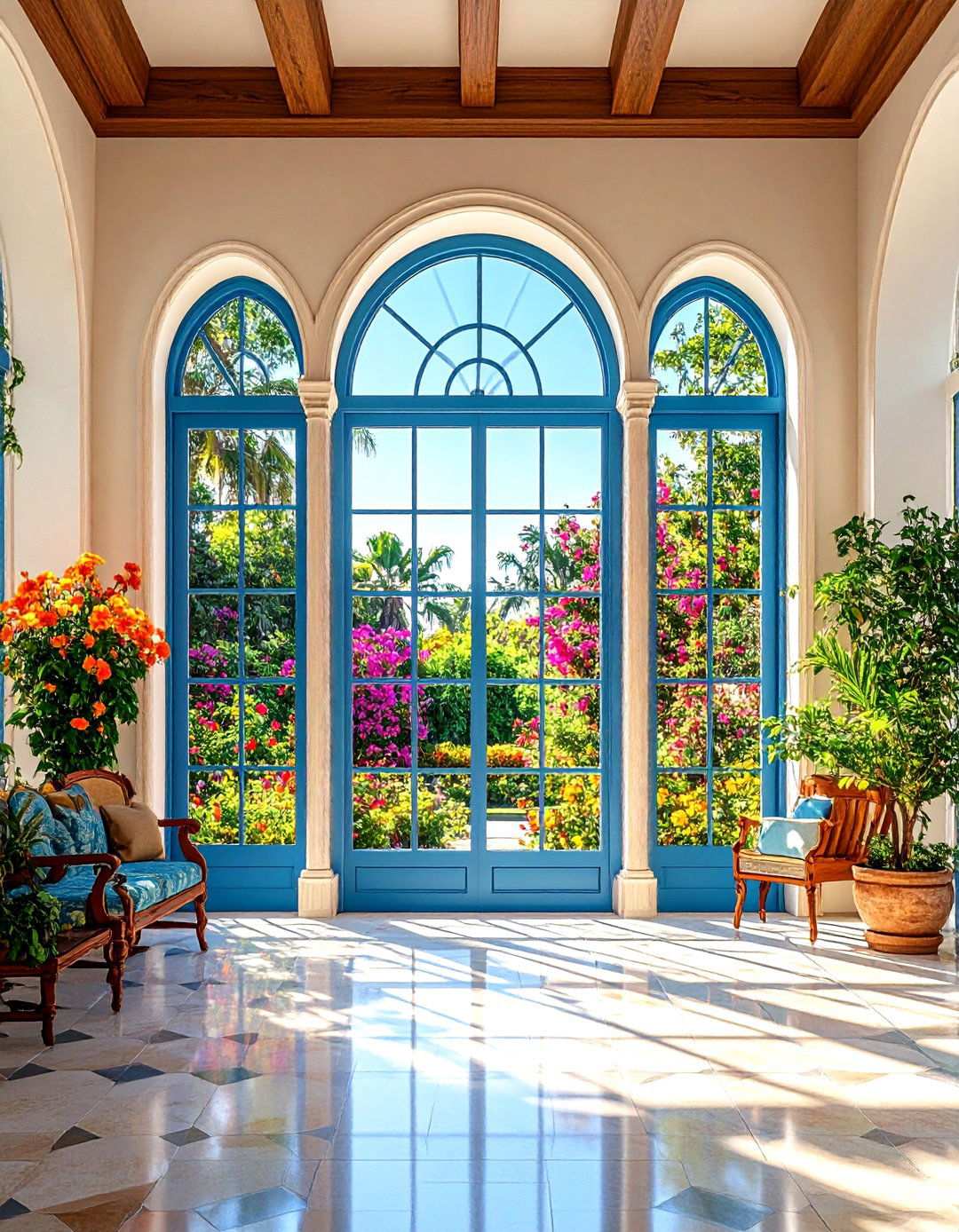 Mediterranean Style Large Format Windows - 24 spanish style windows