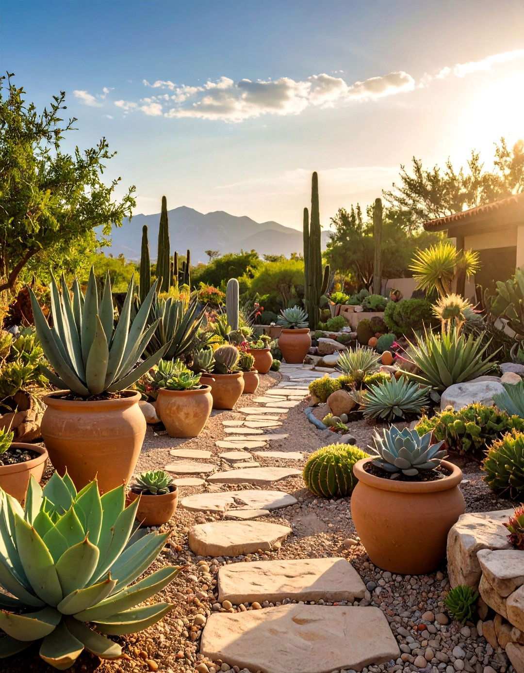 Mediterranean Succulent Rock Garden - 24 Italian Garden Design Ideas