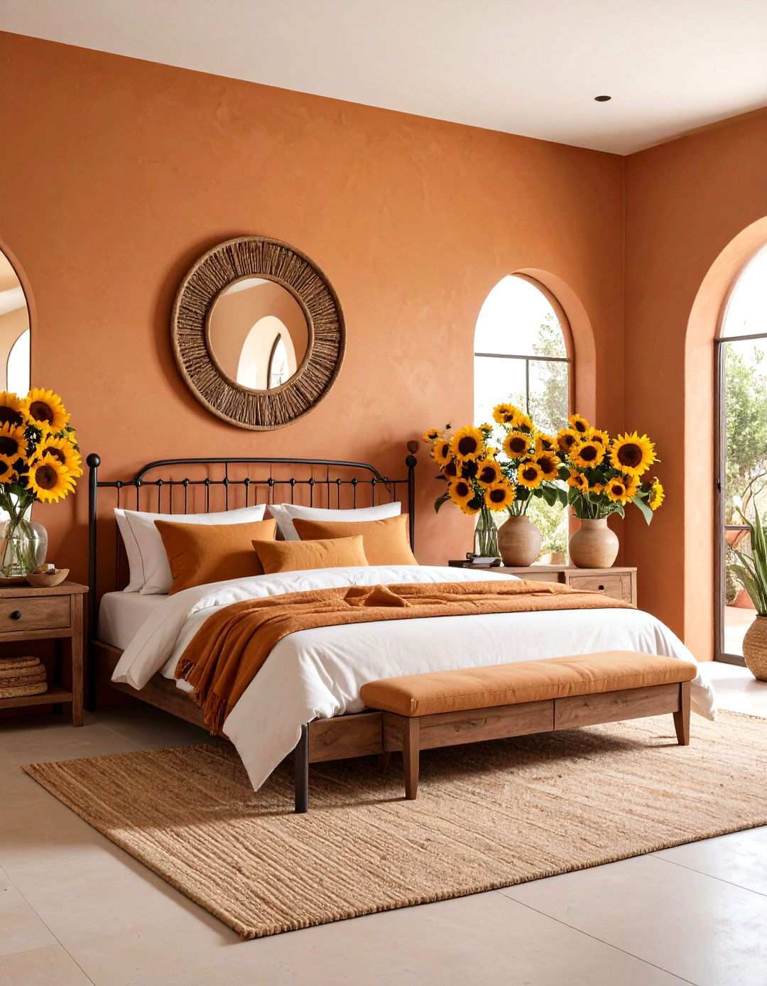 Mediterranean Sunflower Bedroom Style - 24 Sunflower Bedroom Ideas