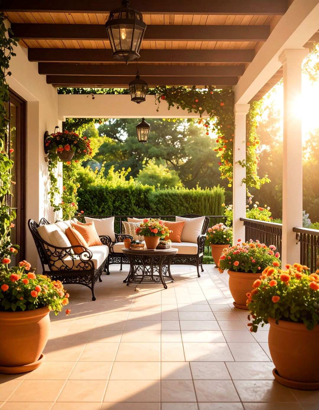 Mediterranean Terrace Style - 24 Small Screened-in Porch Ideas