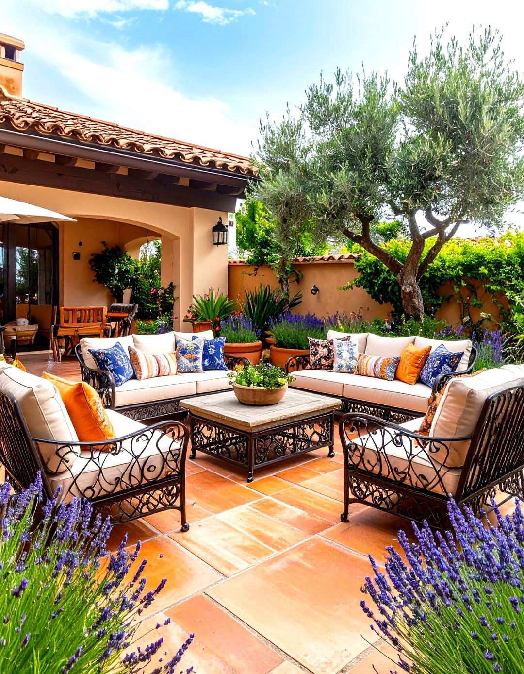Mediterranean Tropical Fusion Patio - 24 Tropical Patio Ideas