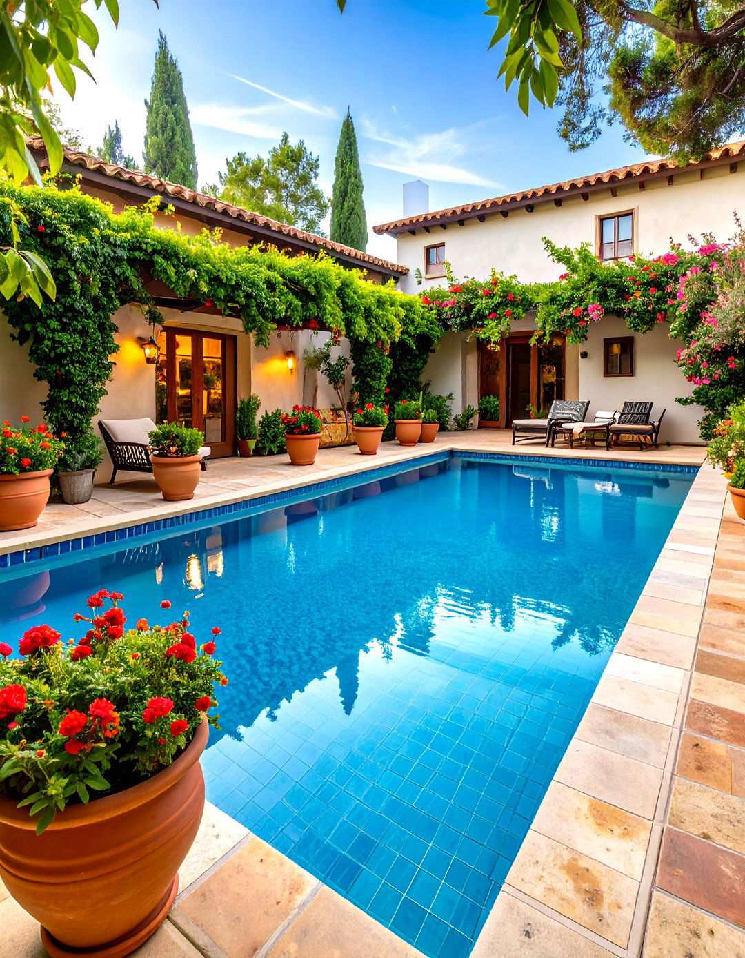 Mediterranean Villa Pool Design - 24 Pool Landscaping Ideas