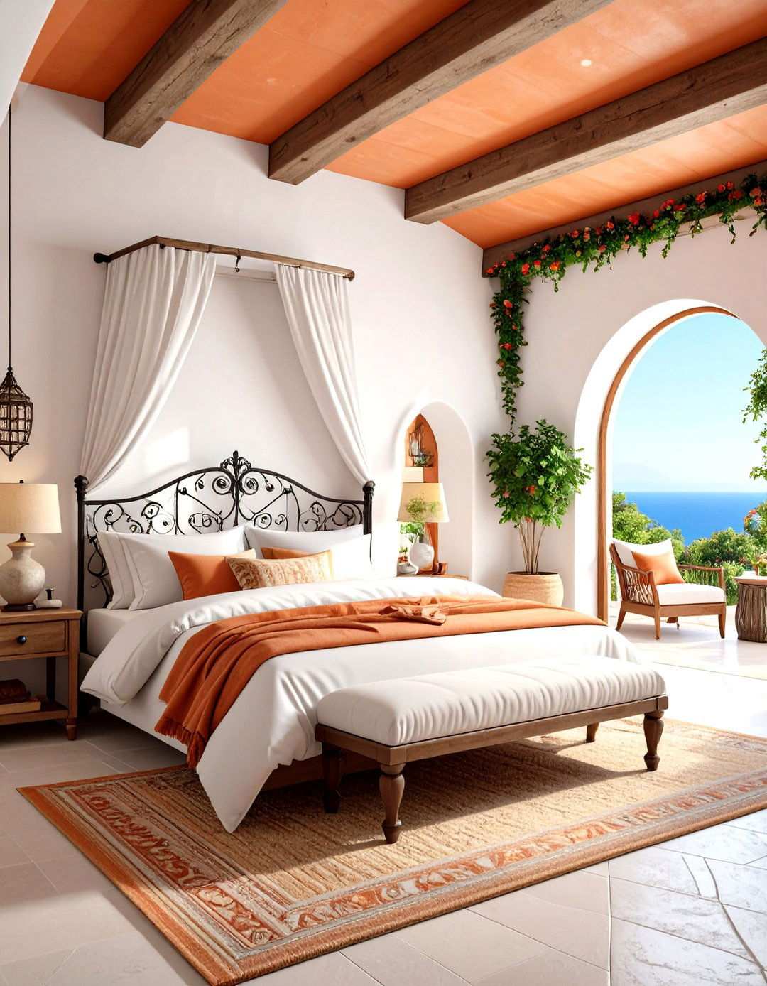 Mediterranean Villa Style - 24 Low Sloped Ceiling Bedroom Ideas